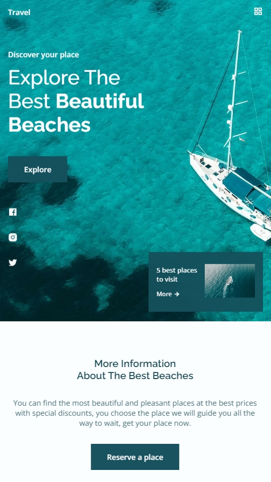 Travel Explorer Mobile View
